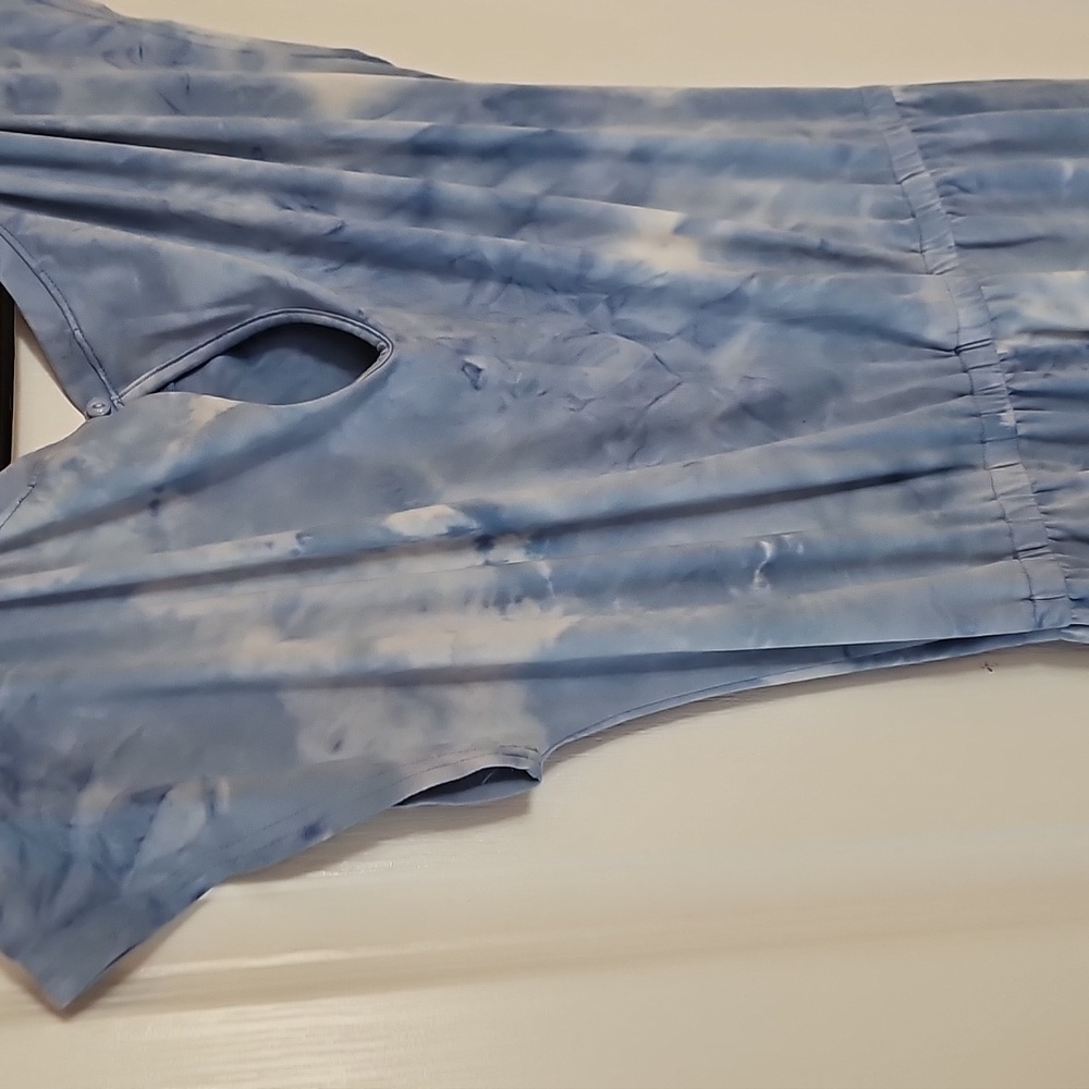 Prettygarden Sz S Blue Tie-Dye Jumpsuit - Picture 9 of 9